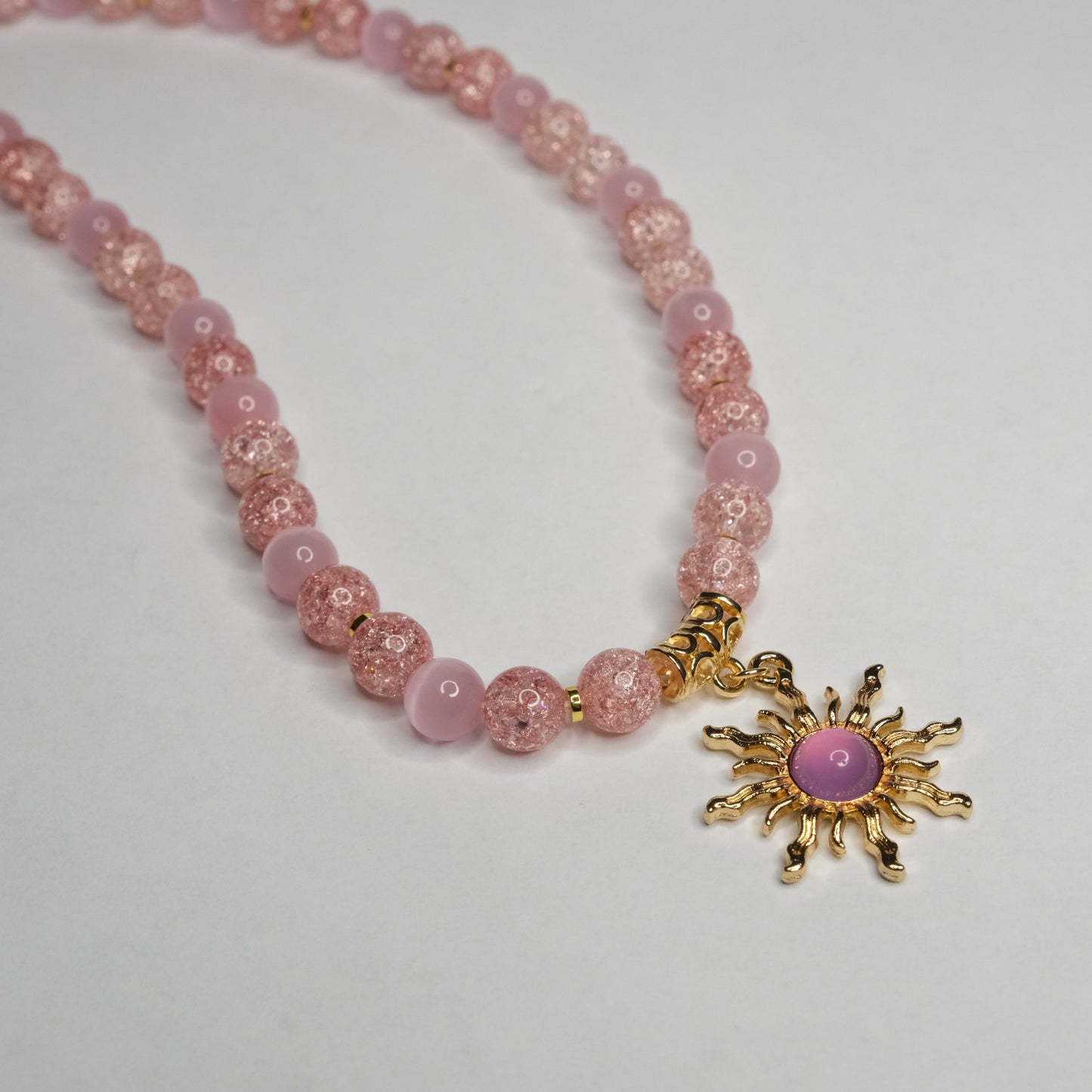 Auto veidrodėlio aksesuaras "Pink sun"