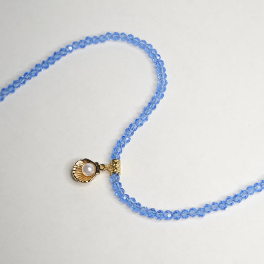 Kaklo papuošalas "Blue seashell"