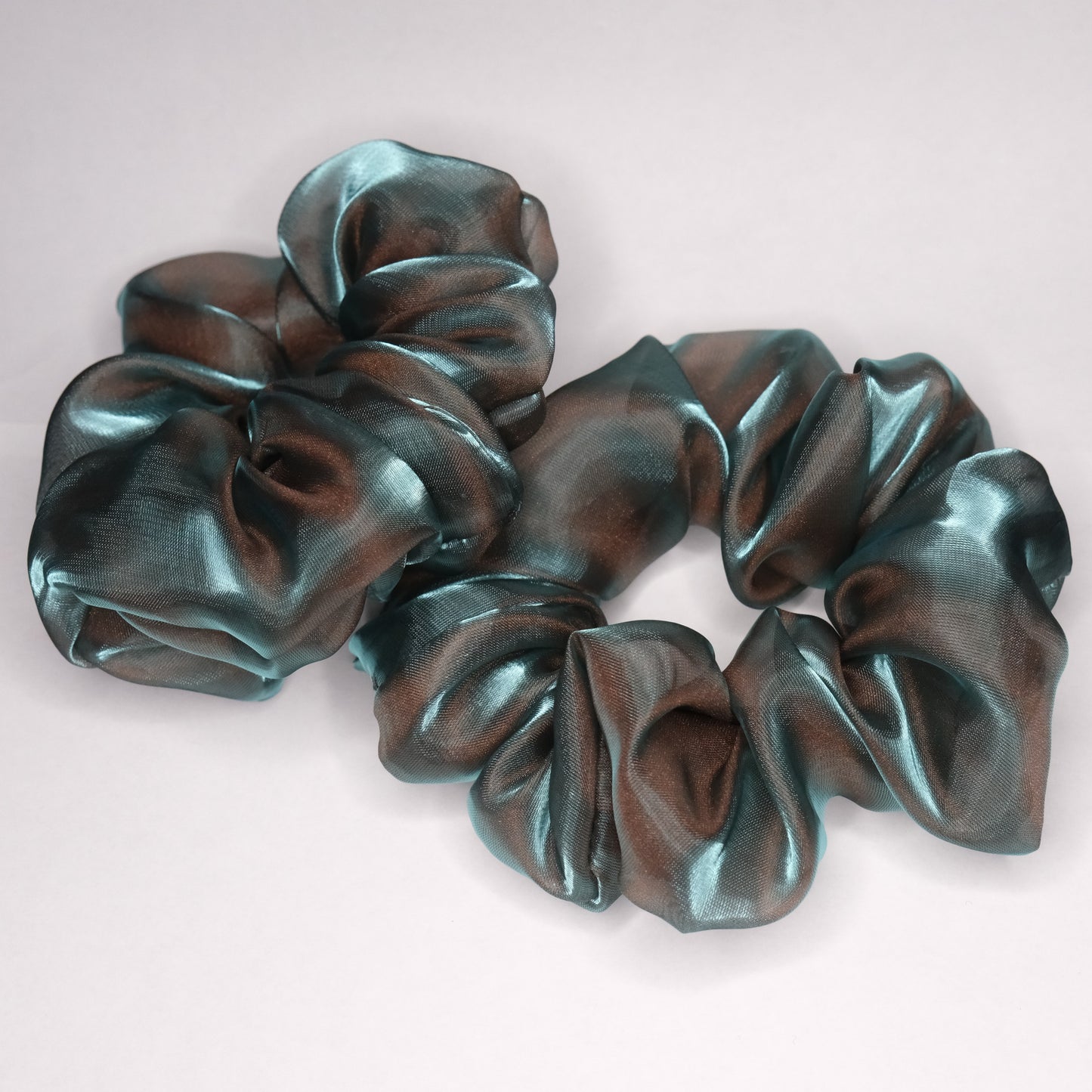 Scrunchie "Forest green & bronze"