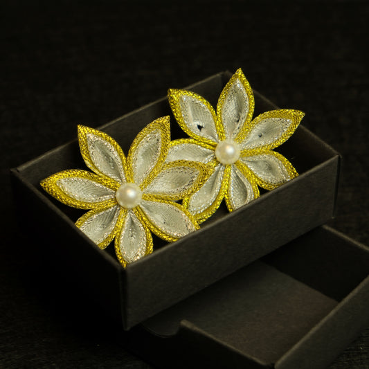 Aukso-sidabro gumytės dvilapių gėlės "Sparkly"