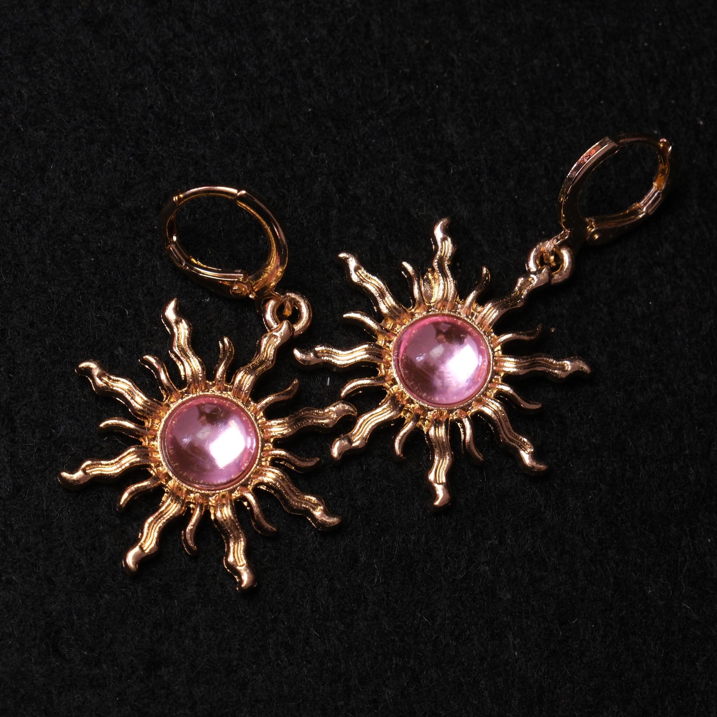 Auskarai "Magic sun" - rožinė