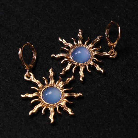 Auskarai "Magic sun" - dangaus mėlis