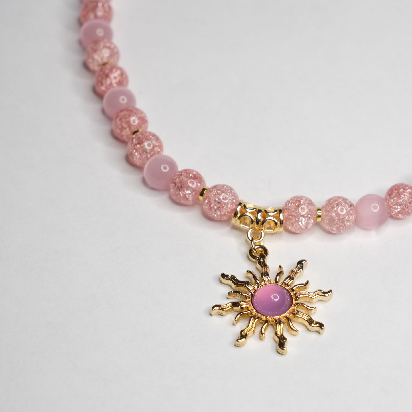 Auto veidrodėlio aksesuaras "Pink sun"