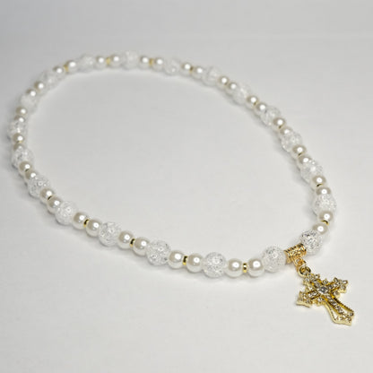 Auto veidrodėlio aksesuaras "White cross"