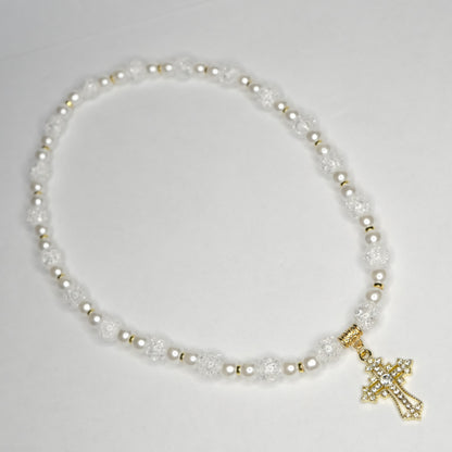 Auto veidrodėlio aksesuaras "White cross"