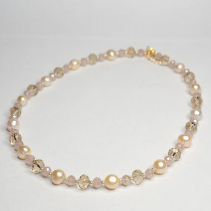 Kaklo papuošalas "Champagne pearls"