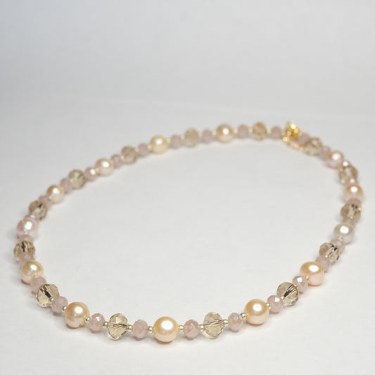 Kaklo papuošalas "Champagne pearls"