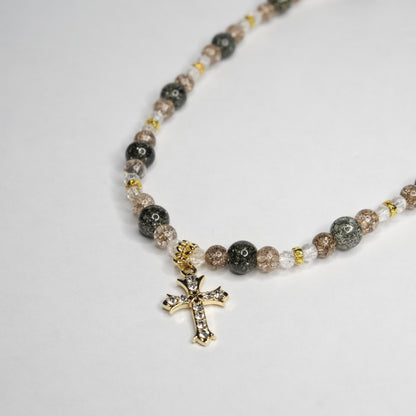 Auto veidrodėlio aksesuaras "Sparkly cross"