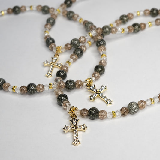 Auto veidrodėlio aksesuaras "Sparkly cross"