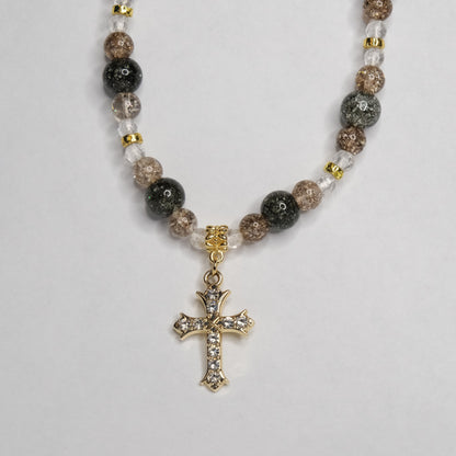 Auto veidrodėlio aksesuaras "Sparkly cross"