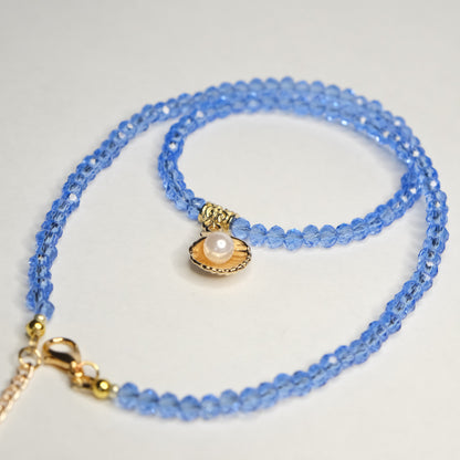 Kaklo papuošalas "Blue seashell"