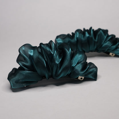 Raukti segtukai "Viridian green sparkle"