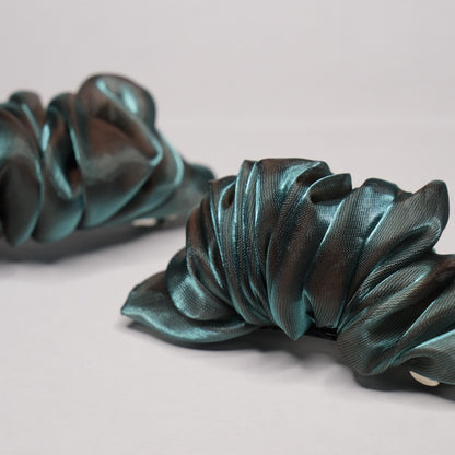 Raukti segtukai "Forest green & bronze"