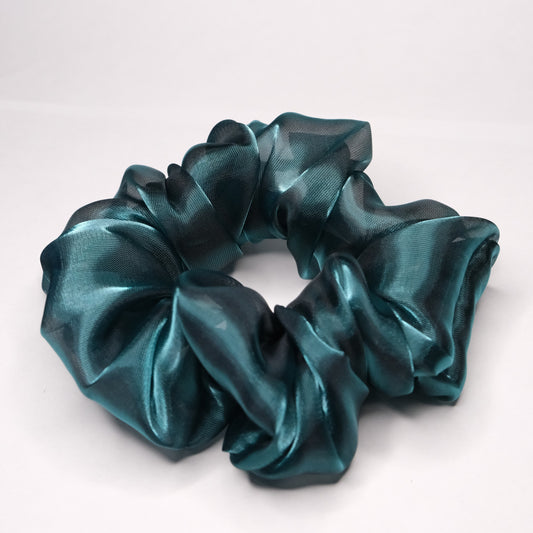 Scrunchie "Viridian green sparkle"