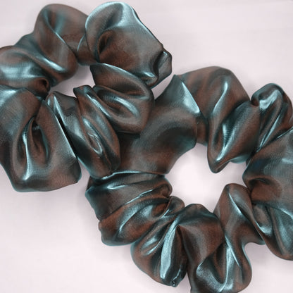 Scrunchie "Forest green & bronze"