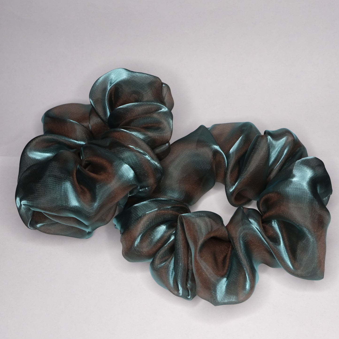 Scrunchie "Forest green & bronze"
