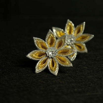 Sidabro-Aukso gumytės dvilapių gėlės "Sparkly"