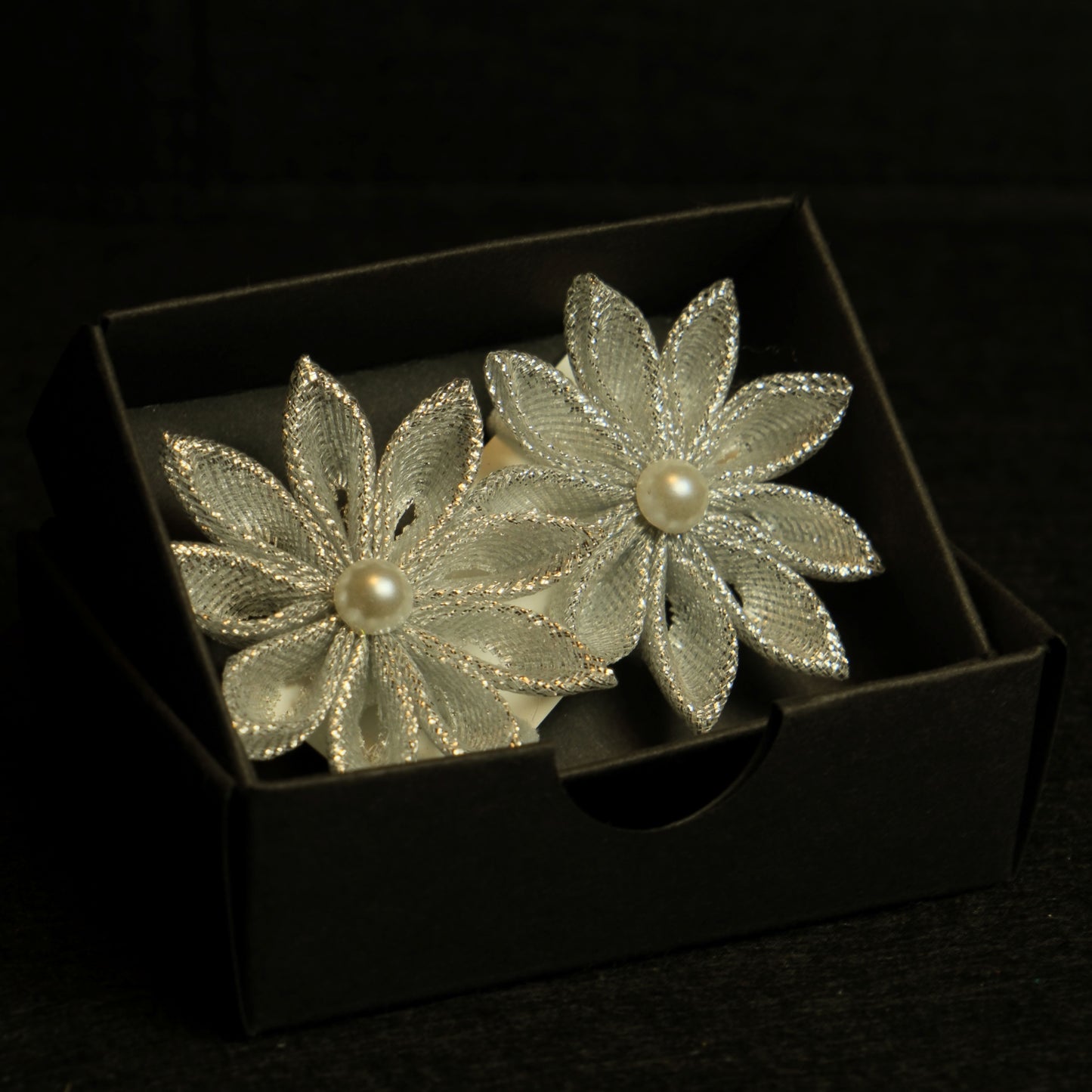 Sidabro gumytės gėlės "Sparkly"