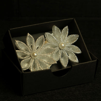 Sidabro gumytės gėlės "Sparkly"