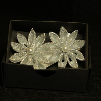 Sidabro gumytės gėlės "Sparkly"