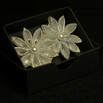 Sidabro gumytės gėlės "Sparkly"