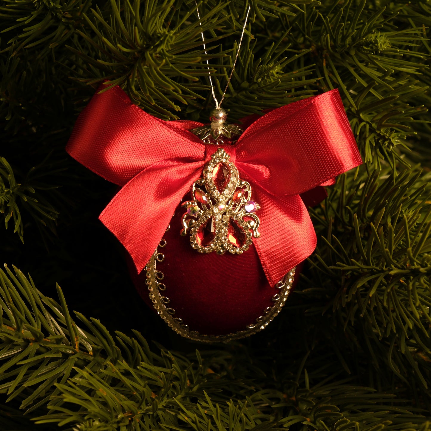 Eglutės žaisliukas "Mini raudonas bublikas"