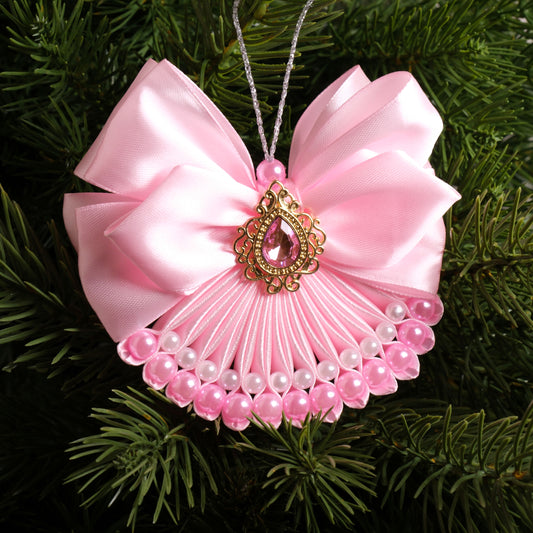 Eglutės žaisliukas "Rožinis kaspinas"