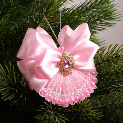 Eglutės žaisliukas "Rožinis kaspinas"