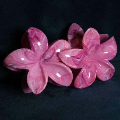 KapKap marmurinė rožinė gėlytė