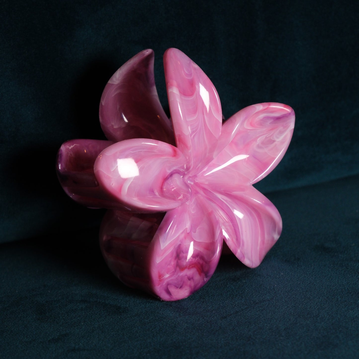 KapKap marmurinė rožinė gėlytė