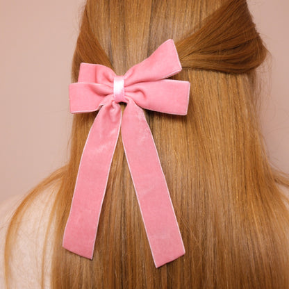 Aksominis rožinis kaspinukas