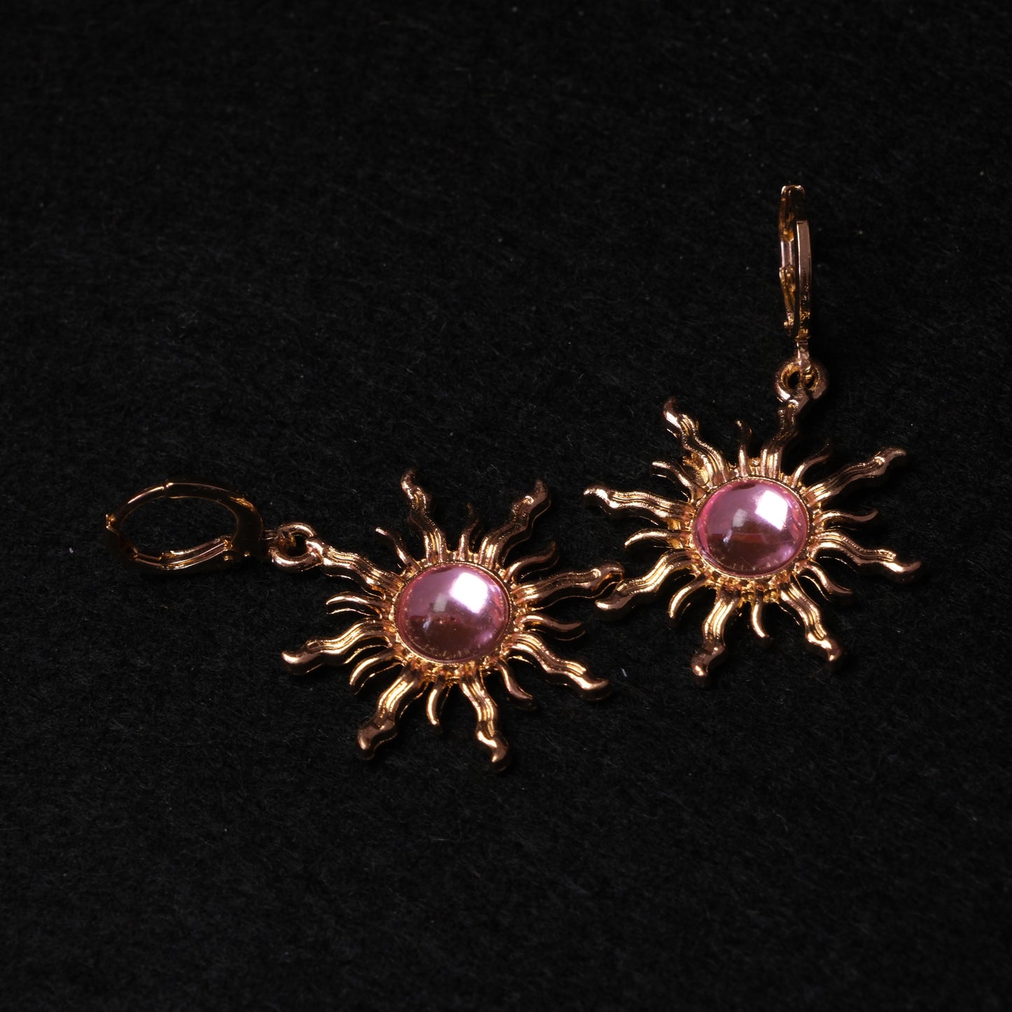 Auskarai "Magic sun" - rožinė