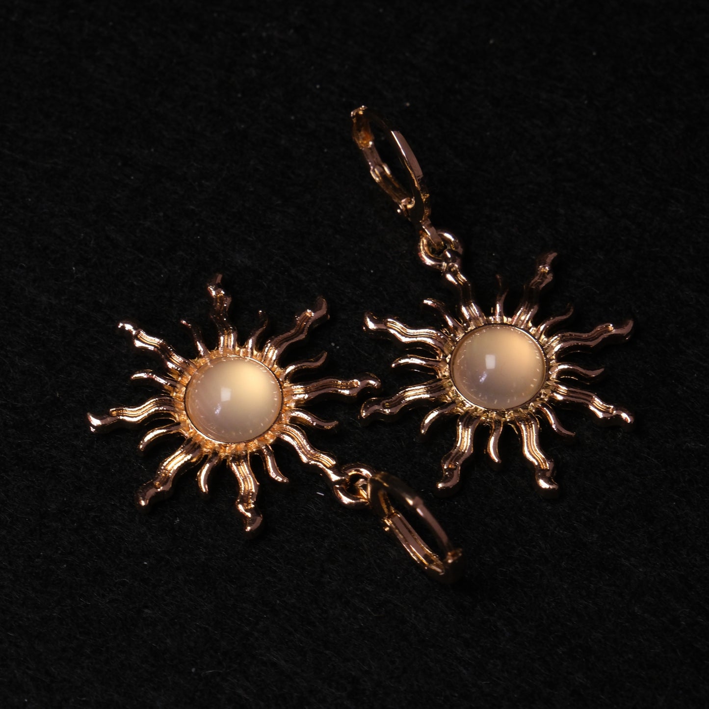 Auskarai "Magic sun" - champagne (šampaninė)