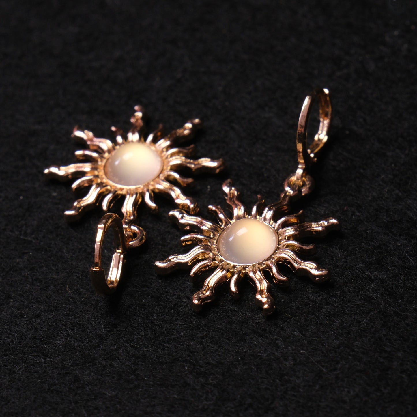 Auskarai "Magic sun" - champagne (šampaninė)