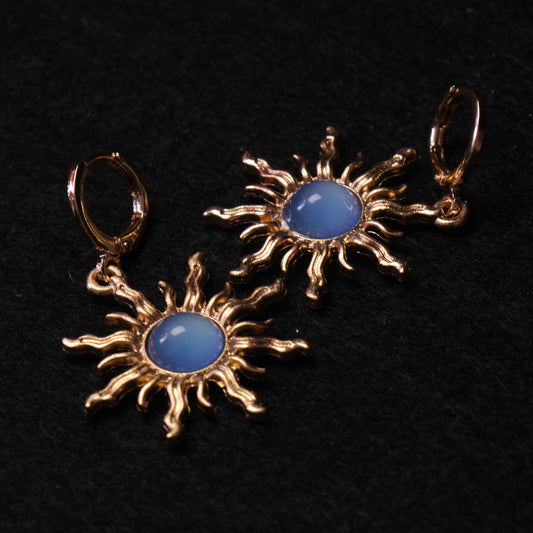 Auskarai "Magic sun" - dangaus mėlis