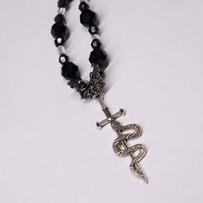 Auto veidrodėlio aksesuaras "Snake and sword"